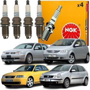 Jogo Vela Ignição original Ngk Audi A3 Vw Fox Golf Polo 1.0 1.6 8v Gasolina