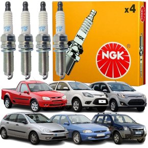 Jogo Vela Ignição original NGK Ford Motores 1.0 1.6 Zetec Rocan