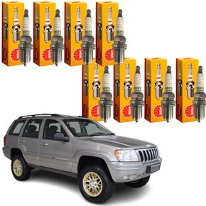 Jogo Vela Ignição original NGK Jeep Grand Cherokee 4.7 V8 2000 a 2004