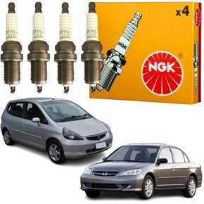 Jogo Vela Ignição original NGK Honda Civic Fit 1.7 16v 1.5 16v