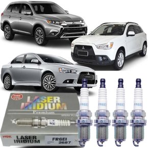 Jogo Vela Ignição Iridium original NGK Mitsubishi ASX Lancer Outlander 2.0 16v 2011 a 2021