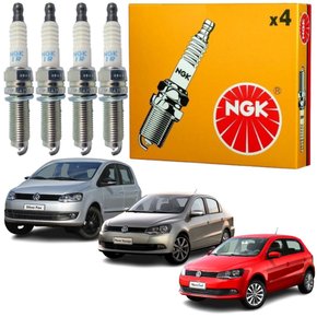 Jogo Vela Ignição original NGK Volkswagen Gol Voyage Fox 1.0 8v 2012 a 2015