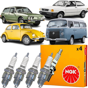 Jogo Cabo Vela Fusca Kombi Brasilia Gasolina Sem Pino NGK - Ignição de  Carro - Magazine Luiza