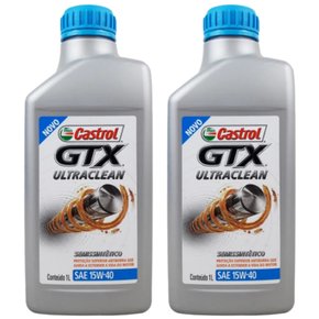 KIT 02 OLEO 15W40 CASTROL GTX SEMI SINTETICO