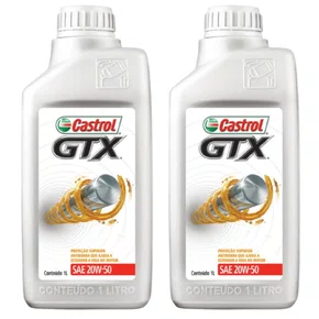 KIT 02 OLEO 20W50 CASTROL GTX MINERAL ANTI BORRA