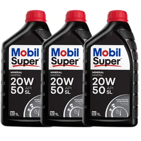 Kit 03 Óleo Motor 20w50 Sl Mineral Mobil. Super Lubrificante