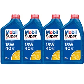 Kit 04 Óleos Motor 15w40 Semi Sintético Mobil Lubrificante