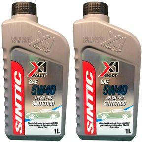 Kit 2 Óleos Motor X1 Maxx Sae 5w40 Api Sn-rc Sintético 