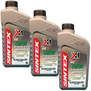 Kit 3 Óleos Motor X1 Maxx Sae 05w30 Api Sn Sintético