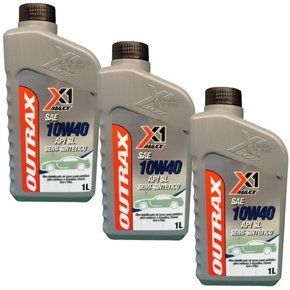 Kit 3 Óleos Motor X1 Maxx Sae 10w40 Api Sl Semi-sintético