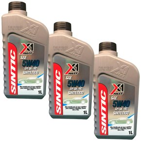 Kit 3 Óleos Motor X1 Maxx Sae 5w40 Api Sn-rc Sintético 