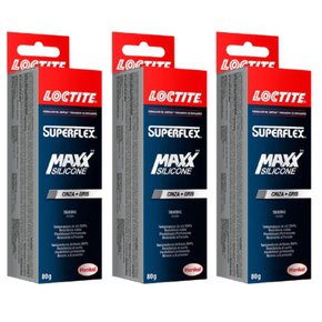 Kit 3 Silicone Junta Líquida Cola Alta Temp. Loctite Maxx