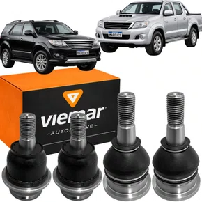 Kit 4 Pivô Viemar Superior Inferior Hilux Sw4 2005 Ate 2022