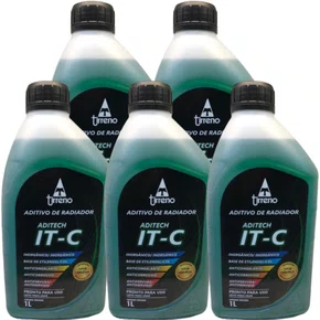 Kit 5 Aditivos Para Radiador Tirreno It-c Pronto Uso Verde