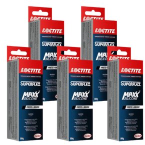 Kit 5 Silicones Junta Líquida Cola Alta Temp. Loctite Maxx