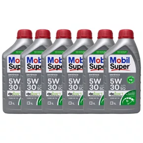 Kit 6 Óleos Motor Mobil Super 5w30 Sintético D1