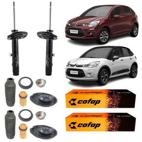 KIT AMORTECEDOR DIANTEIRO COFAP C3 2013/... CAMBIO AUTOMATICO