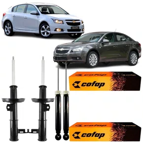 KIT AMORTECEDOR DIANTEIRO E TRASEIRO COFAP CRUZE 11/16