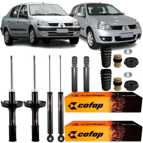 KIT AMORTECEDOR DIANTEIRO TRASEIRO COFAP + KIT CLIO 99/...