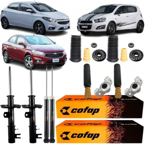 KIT AMORTECEDOR DIANTEIRO TRASEIRO COFAP + KIT ONIX PRISMA SONIC