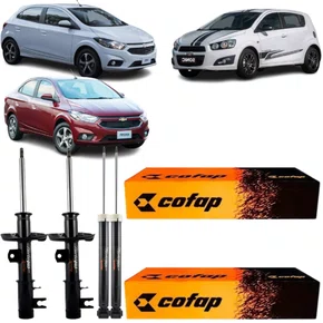 KIT AMORTECEDOR DIANTEIRO TRASEIRO COFAP ONIX PRISMA SONIC