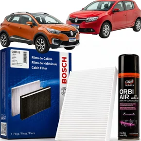 Kit Filtro Ar Condicionado Higienizadorcaptur Duster E Logan