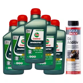 Kit Óleo 5w30 Castrol E Aditivo Liqui Moly Oil Additive