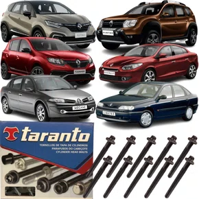 Kit Parafuso Cabeçote Taranto Para Renault Motor 2.0 16v F4r