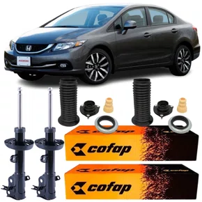 PAR AMORTECEDOR DIANTEIRO COFAP + KIT CIVIC 2.0 G9 12/...