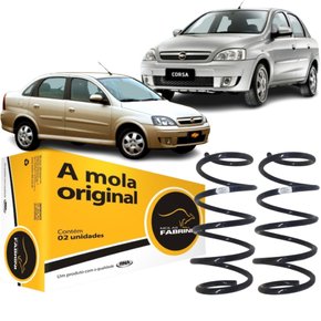 Par De Mola Suspensão Dianteira Fabrini Corsa Sem Ar 02 A 12