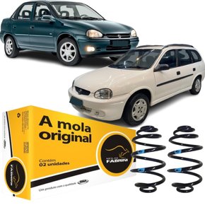 Par De Mola Suspensão Traseira Fabrini Para Corsa Sedan E Sw