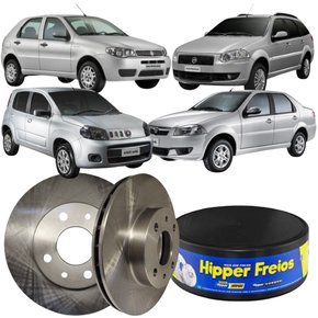 Par Disco De Freio Dianteiro Hipper Palio Uno Palio Weekend