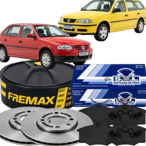 Par Disco E Pastilha Freio Vw Gol Saveiro Parati G2 G3 G4
