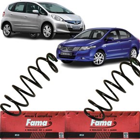 Par Mola Suspensão Dianteira Honda City Fit 2009 A 2014