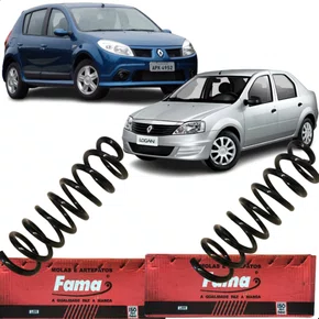 PAR MOLA SUSPENSAO TRASEIRA LOGAN/ SANDERO 2007/...