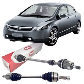 Par Semi Eixo Completo New Civic 1.8 Automático 2007 A 2011