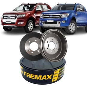 Tambor De Freio Traseiro Fremax Ford Ranger 2.2 2.5 E 3.2