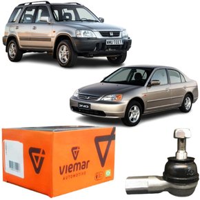 Terminal De Direção Viemar Honda Civic E Cr-v 2000 A 2006