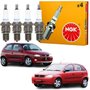 Jogo Vela Ignição original NGK Chevrolet Celta Corsa 1.0 8v Gasolina 2002 a 2005