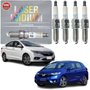 Jogo Vela Iridium original NGK Honda City Fit 1.5 16v 2014 a 2021